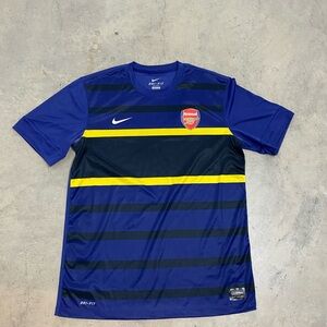 Nike Arsenal Blue and Yellow Men's Shirt